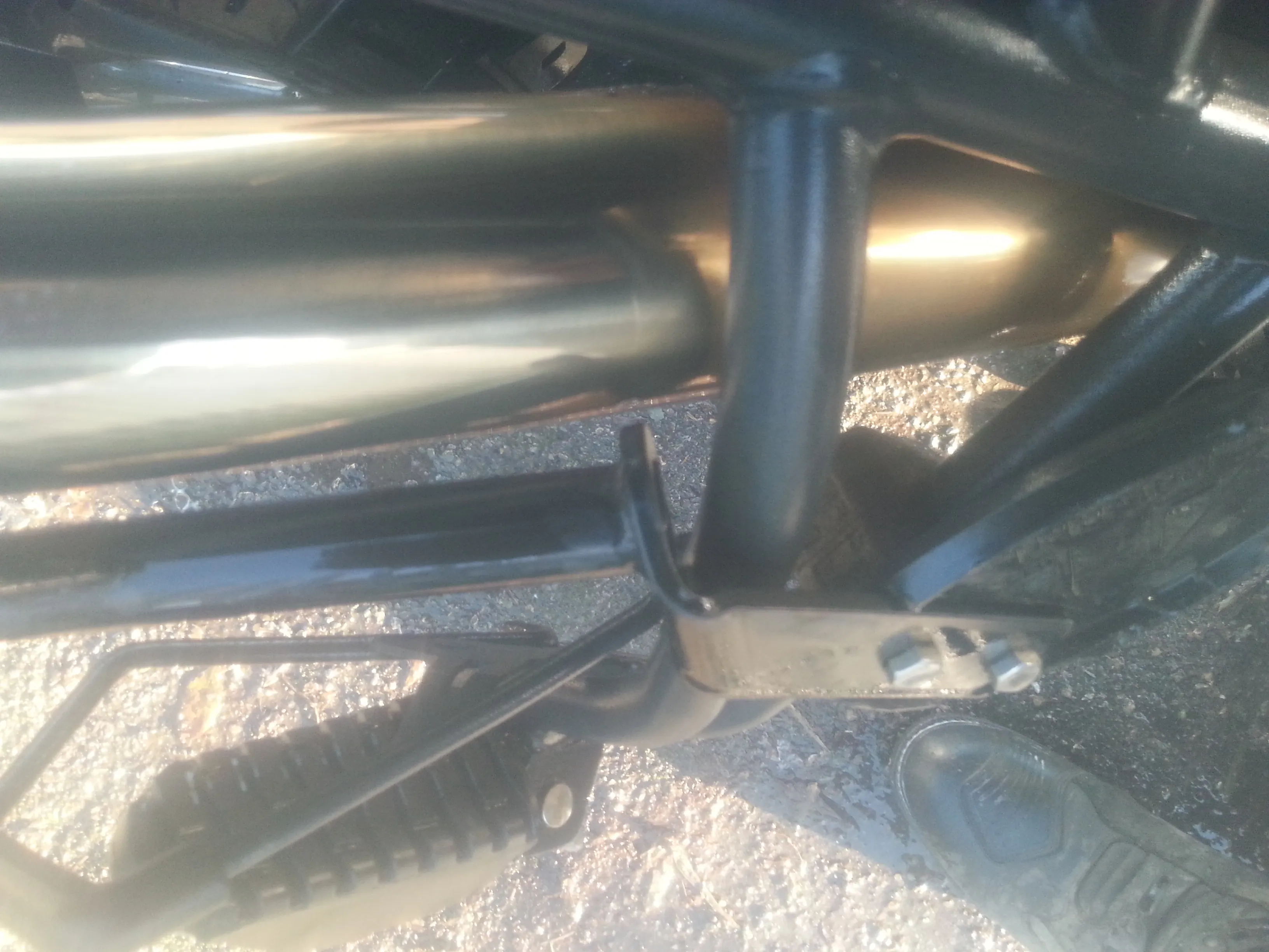 tiger 800 metal mule rack fuel exhaust gap