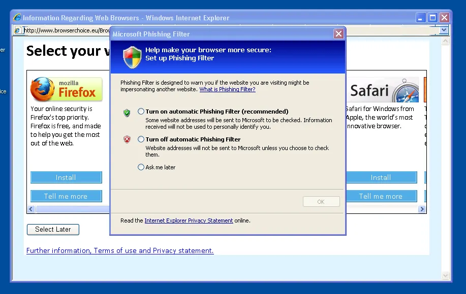 MS Windows Browser Chooser